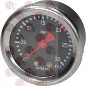 BOILER PRESSURE GAUGE ø 49 mm 0÷3 bar image