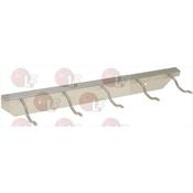 WALL RACK STAINLESS STEEL 5 HOOKS image