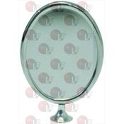 OVAL VERTICAL CHROMEPL. BADGE HOLDER image