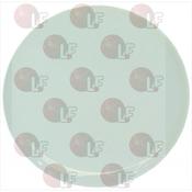 WHITE ROUND CERAMIC BADGE