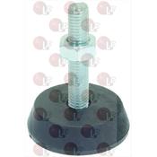 PIEDINO M10x52 ø 50 mm NERO PRTR50