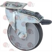 CASTOR SWIVEL PLATE WITH BRAKE