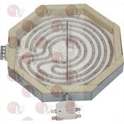 RADIANT HEATING ELEMENT OCTAGON. ø 230mm