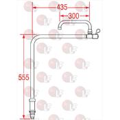 VERTICAL SWIVEL SPOUT WITH TAP 841 011