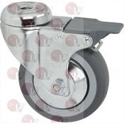 SWIVELLING WHEEL WITH BRAKE
