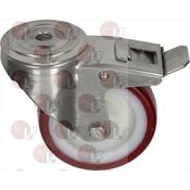 SWIVELLING WHEEL WITH BRAKE