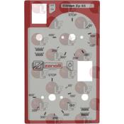 PLATE MECHANICAL GRAY-RED 185x113 mm