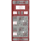 PLATE MECHANICAL GRAY-RED 315x135 mm