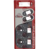 PLATE MECHANICAL GRAY-RED 315x135 mm