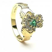 Claddagh Achat mit CZ Gruppe