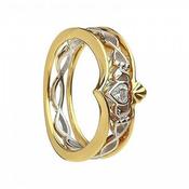 Bague Claddagh en or et en argent 10K image