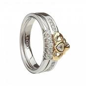 Bague en Claddagh 10K et Argent avec Bague assortie image