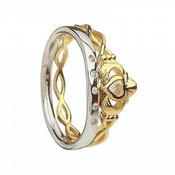 Claddagh gedreht Ring und passendes Band image