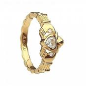 Claddagh Seil Band mit CZ
