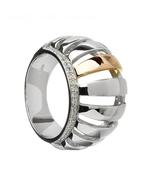 Argent et Or Rose CZ Bague image