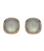 Boucles d'oreilles en calcédoine bleu poudre image