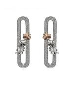 Trèfle Boucles d'oreilles en Argent avec CZ image
