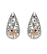 Boucles d'oreilles celtiques en trèfle image