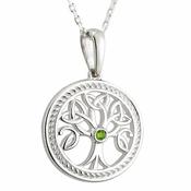 Arbre de vie avec CZ émeraude