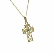 Small Cross with Emerald