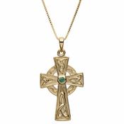Traditional Cross with Emerald