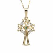Large Cross with Emerald