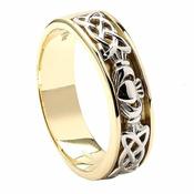 Hommes Noeud celtique Claddagh anneau de mariage image