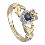 Claddagh Saphir Verlobungsring
