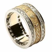 Bouclier celtique bague avec diamant Garniture image