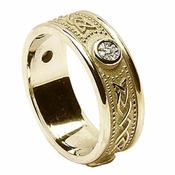 Bague Bouclier Celtique avec Diamants image