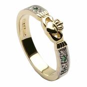 Bague Émeraude Claddagh CZ image