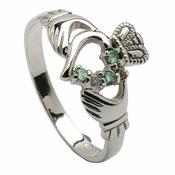 Bague émeraude Claddagh moderne image