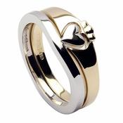 Bague deux tons Claddagh image