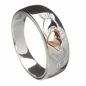 Claddagh avec coeur en or rose