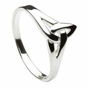 Silberner Dreieinigkeit Knoten Ring