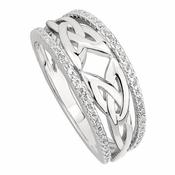 Trinity Knoten Ring mit CZ Schienen image