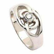 Keltischer Diamantring aus Weißgold image