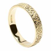 Embossed Trinity Knot Wedding Ring image