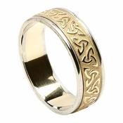 Geprägter Trinity Knoten Ring mit Trim