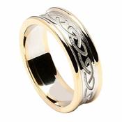 Engraved Celtic Knot Ring with Trim image