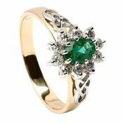 Smaragd Diamant Cluster Verlobungsring