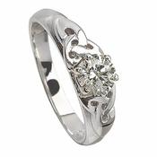 Solitaire Trinity Knot Engagement Ring image