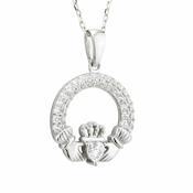 Collier de Claddagh en pierre de naissance d'avril image