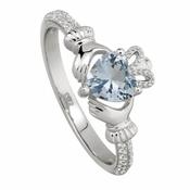 Bague Claddagh de décembre en zircon