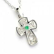 Celtic Smaragd Draht Kreuz