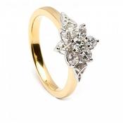 Bague de fiançailles en diamant cluster celtique image