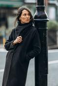 Black Check Tweed City Coat - 10 image