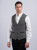 The Larkin Grey Hunting Tweed Waistcoat &amp; Vest With Revere - 38 image
