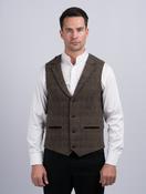 The O'Connor Brown Hunting Tweed Waistcoat &amp; Vest With Revere - 38 image