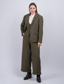 Women's Moss Green Tweed Trousers &amp; Pants - M image